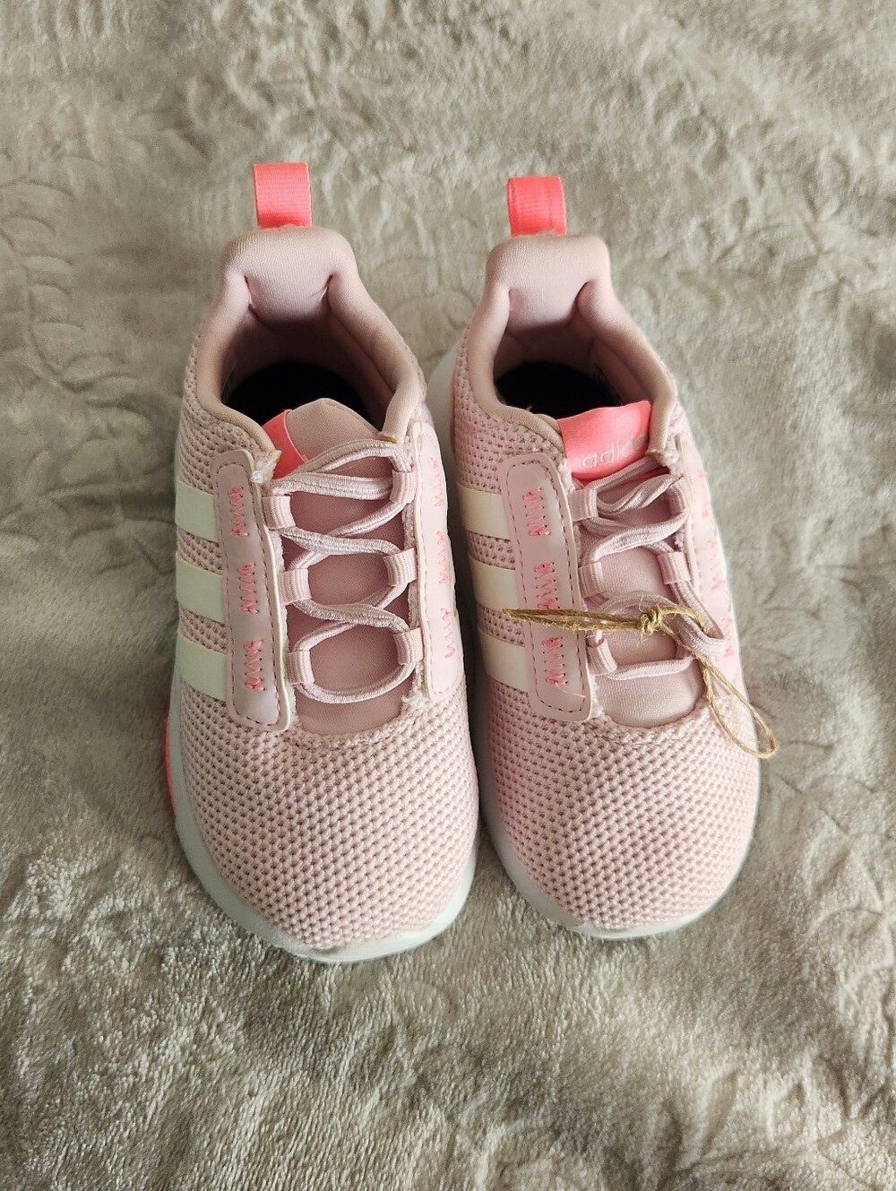 adidas Kids Light Pink Lace-Free Mesh Sneakers NWOT size 7k 7c Toddler